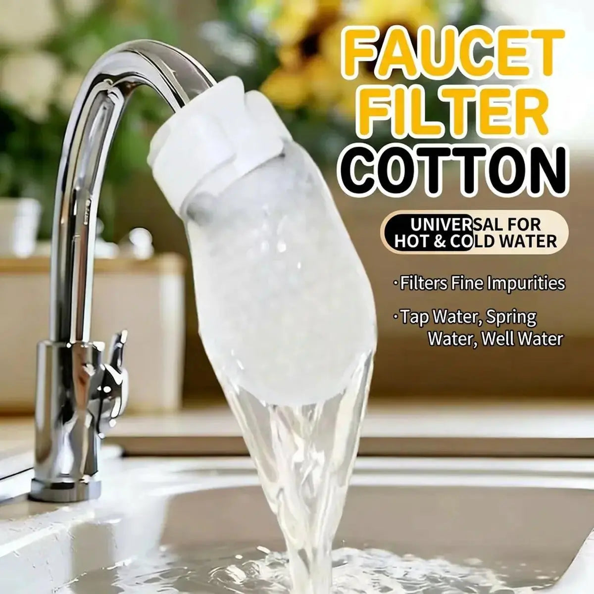 Universal Faucet Filter Bags - Effective Purification & Rust Removal for Tap Water