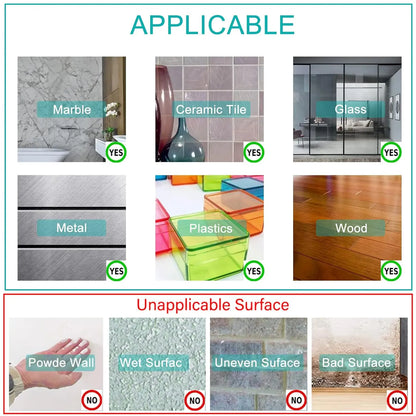 Universal Heavy Duty Clear Nano Tape - Reusable & Removable Double-Sided Adhesive