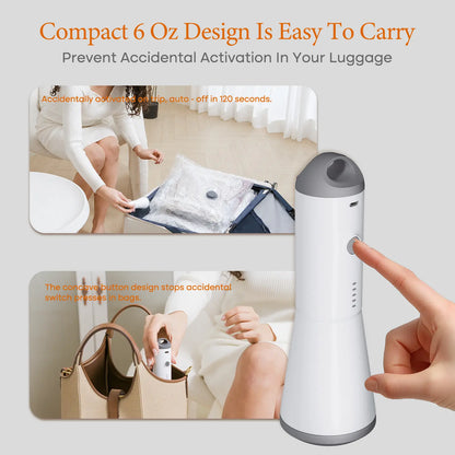 Cordless Travel Vacuum Bag Set with Rechargeable Pump