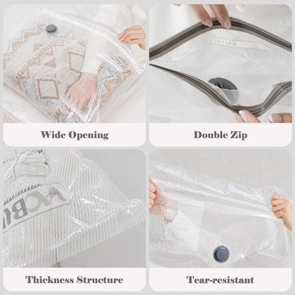 Cordless Travel Vacuum Bag Set with Rechargeable Pump