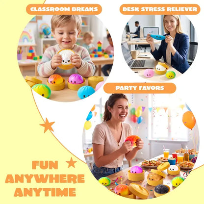 Glitter Dumpling Squishy Toy Blind Box - Cute Stress Relief Squeeze Ball Gift