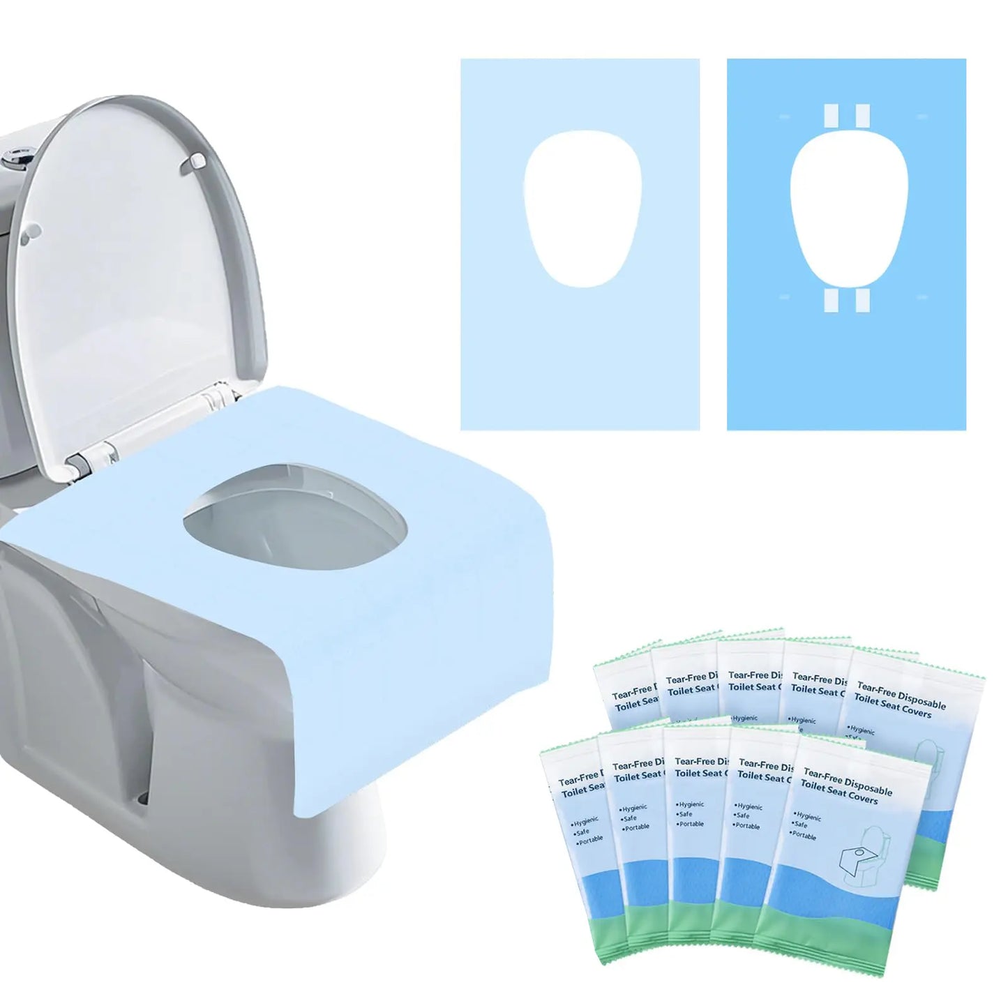 Disposable Toilet Seat Covers - Waterproof Travel Toilet Seat Pads