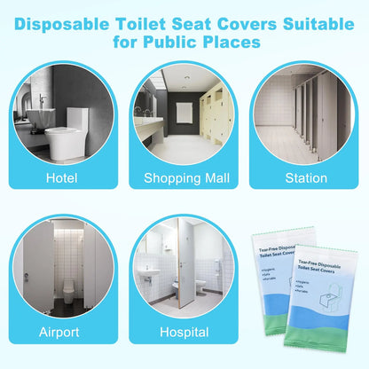Disposable Toilet Seat Covers - Waterproof Travel Toilet Seat Pads