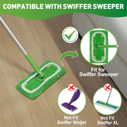 8-Pack Reusable Microfiber Mop Pads Compatible with Swiffer Sweeper