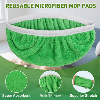 8-Pack Reusable Microfiber Mop Pads Compatible with Swiffer Sweeper