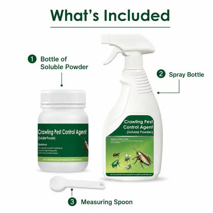 Multi-Purpose Roach & Crawling Pest Control Spray Kit for Indoor Outdoor Use