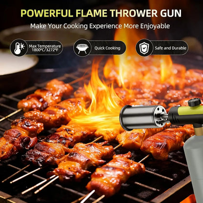 Adjustable Propane Blow Torch - One-Touch BBQ & Cooking Torch