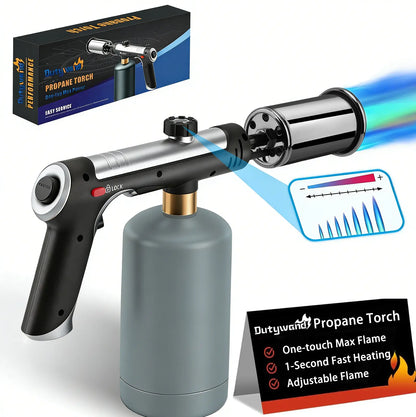 Adjustable Propane Blow Torch - One-Touch BBQ & Cooking Torch
