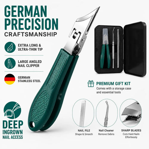 Eagle Beak Slanted Nail Clipper 3-Piece Set for Thick Nails