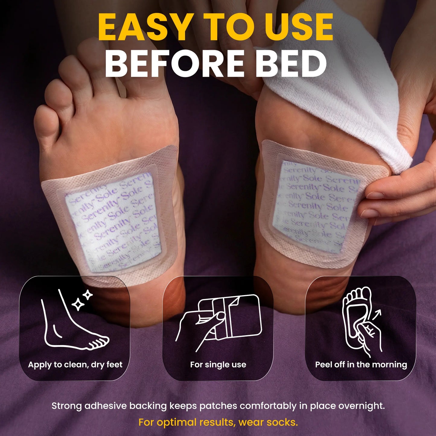 Good Night Detox Foot Pads - Overnight Self-Care Foot Patches with Zeolite & Botanical Ingredients | Relaxation & Night Routine