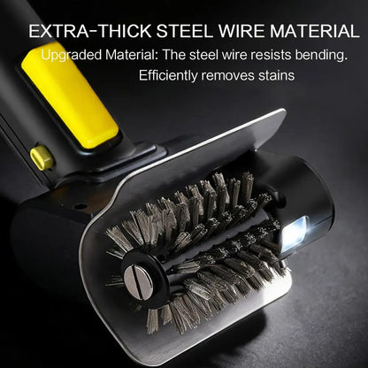 Rechargeable Electric Grill Brush Set - BBQ Cleaning Tool with Roller Heads, Gloves & USB Cable