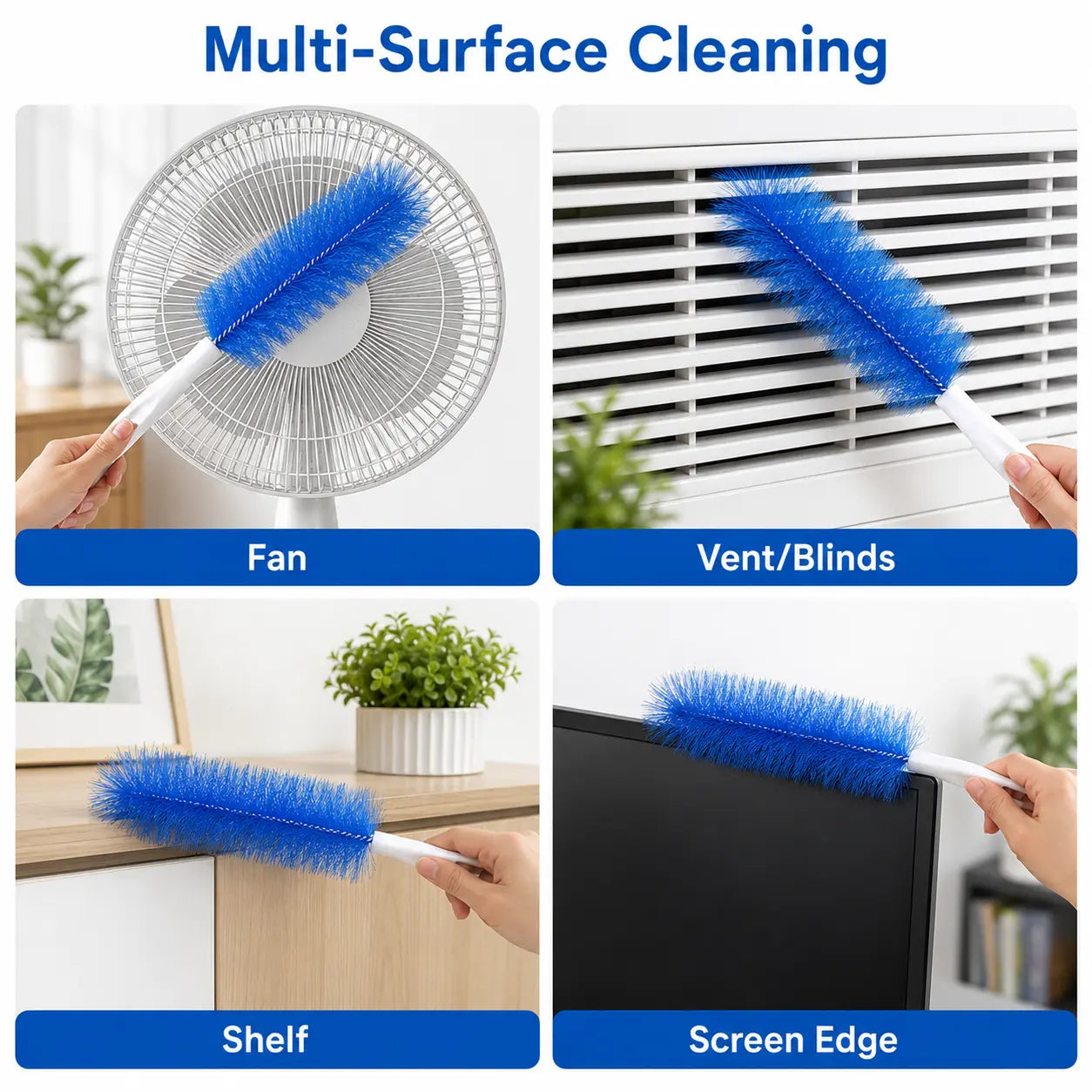 Bendable Fan Cleaning Brush Set - Reusable Dust Removal Brush for Ceiling Fan Blades