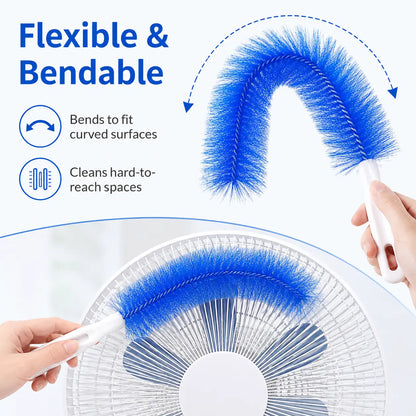 Bendable Fan Cleaning Brush Set - Reusable Dust Removal Brush for Ceiling Fan Blades