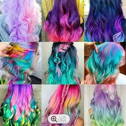 Hair Chalk Comb Set - 10 Washable Temporary Hair Colors for Women & Girls