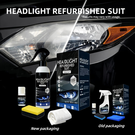 Headlamp Restoration Fluid Kit - Restores Clarity for Oxidized Yellowed Headlights