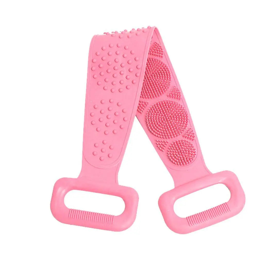Fashion Silicone Bath Body Brush - Double-Sided Exfoliating Long Back Scrubber
