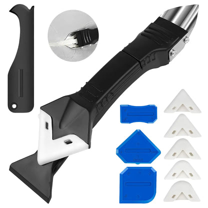 3-in-1 Silicone Caulking Tool Set for Sealant Finishing and Removal