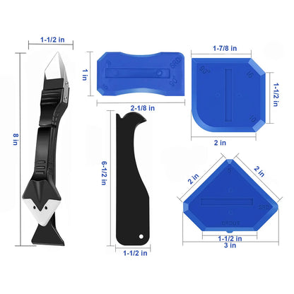 3-in-1 Silicone Caulking Tool Set for Sealant Finishing and Removal