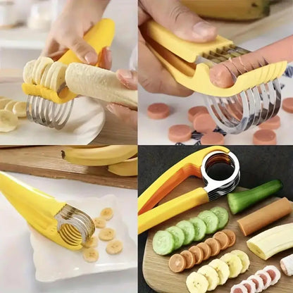 4 pcs Stainless Steel Banana and Cucumber Slicer Set