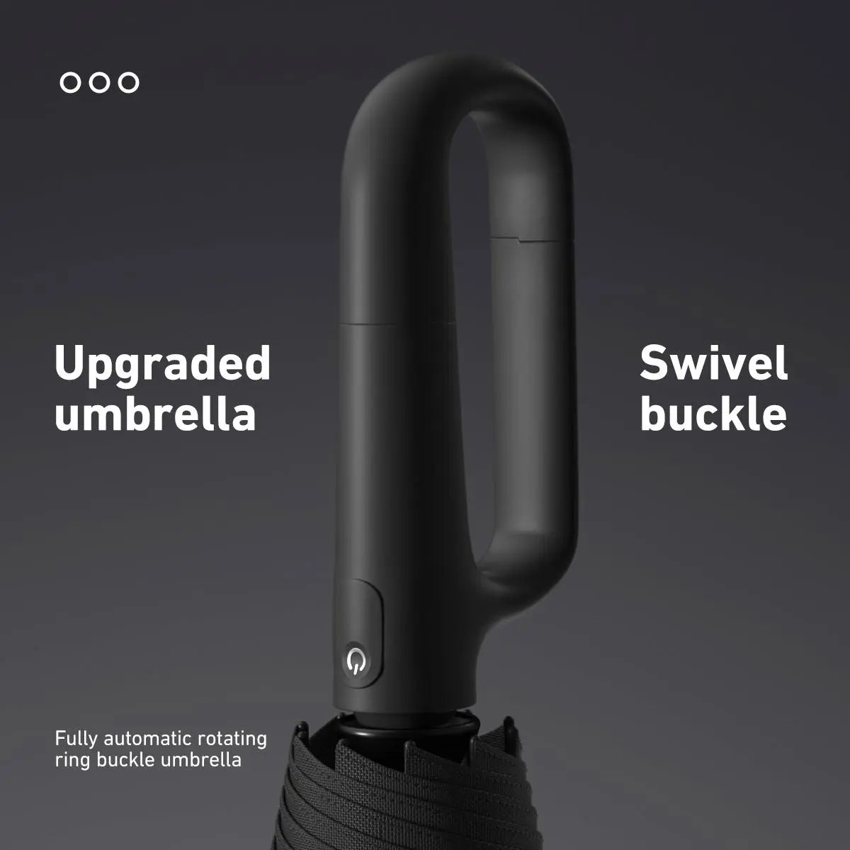 Automatic Folding Umbrella with Loop Buckle, Windproof UV Protection