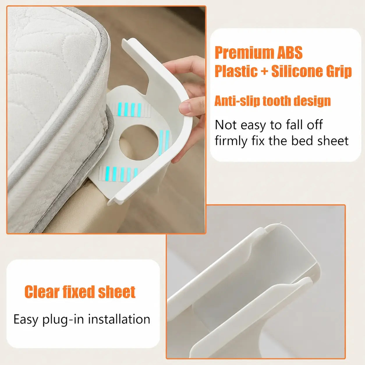 Heavy Duty Bed Sheet Clips and Mattress Corner Holders