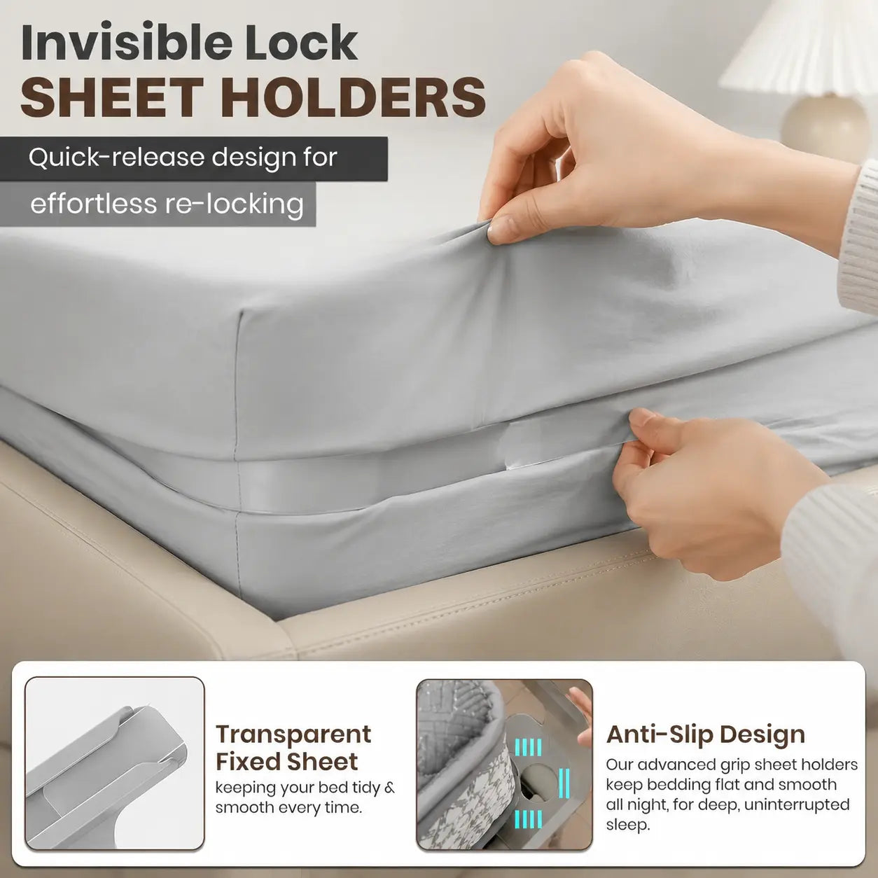 Heavy Duty Bed Sheet Clips and Mattress Corner Holders