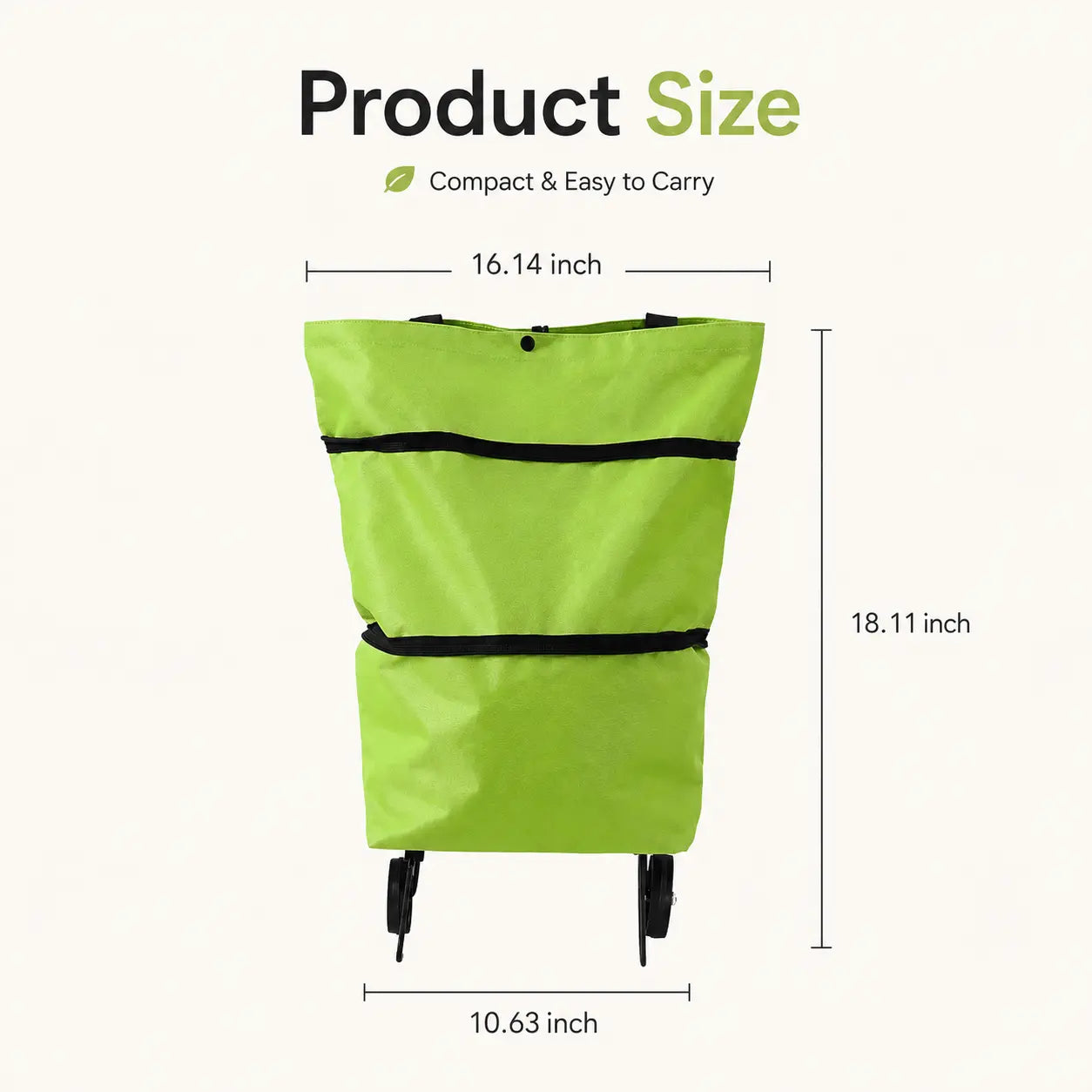 Foldable Shopping Trolley Bag with Wheels