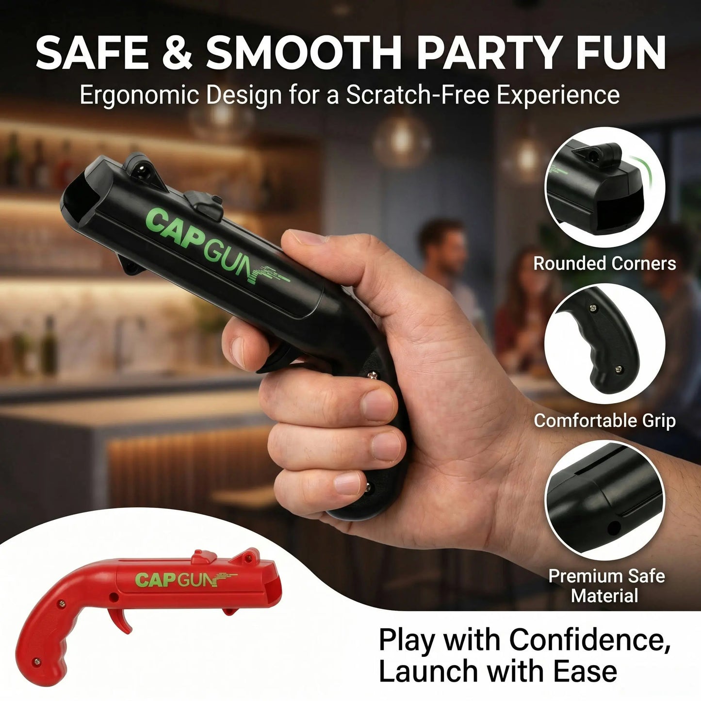 Bottle Cap Opener with Fun Cap Launcher