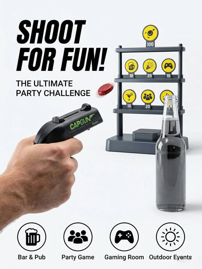 Bottle Cap Opener with Fun Cap Launcher
