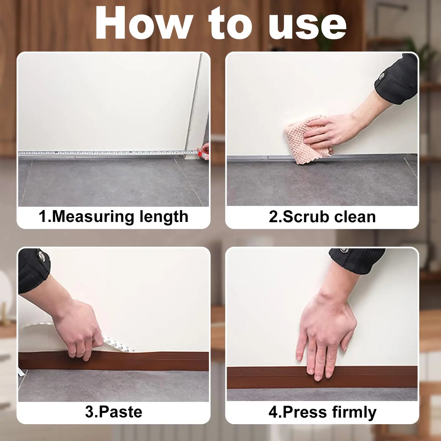 Self-Adhesive Door Weather Seal Strip, 16.4 ft