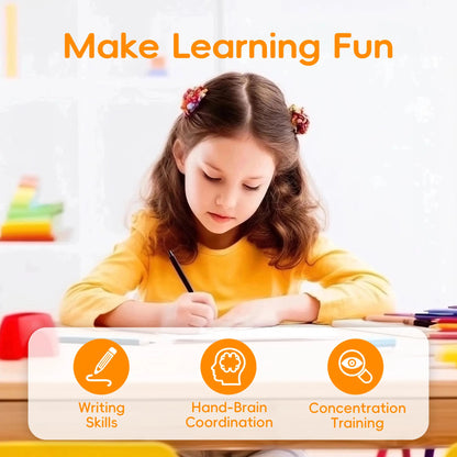 Reusable Grooved Handwriting Workbook Set for Kids, 6 Books