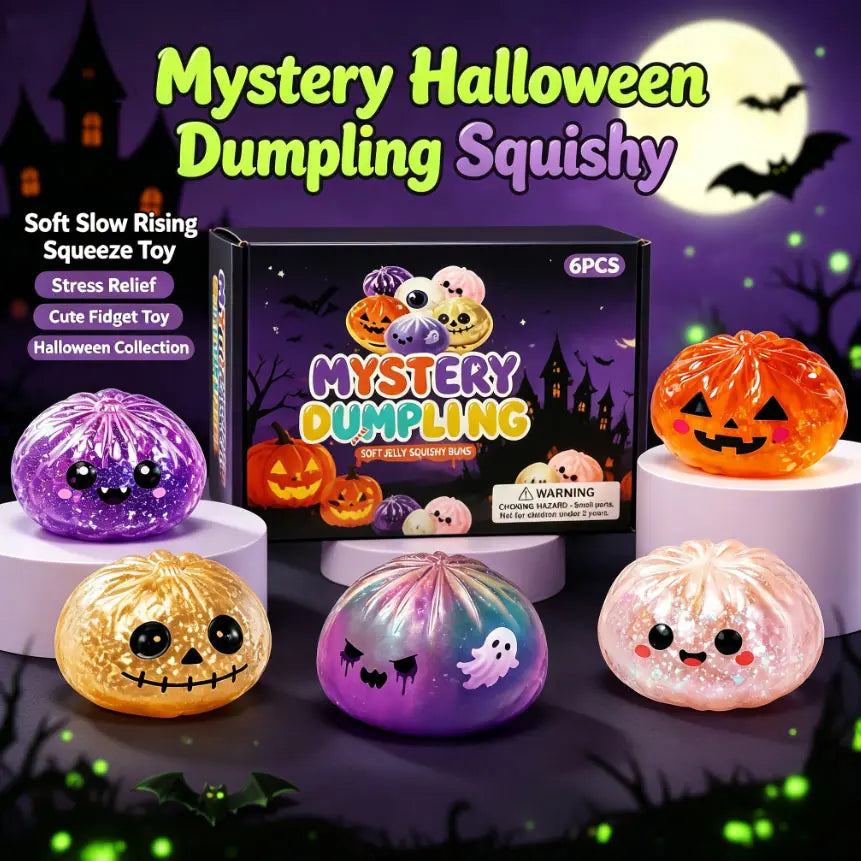 Mystery Halloween Dumpling Squishy Toy, Random Style