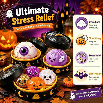 Mystery Halloween Dumpling Squishy Toy, Random Style