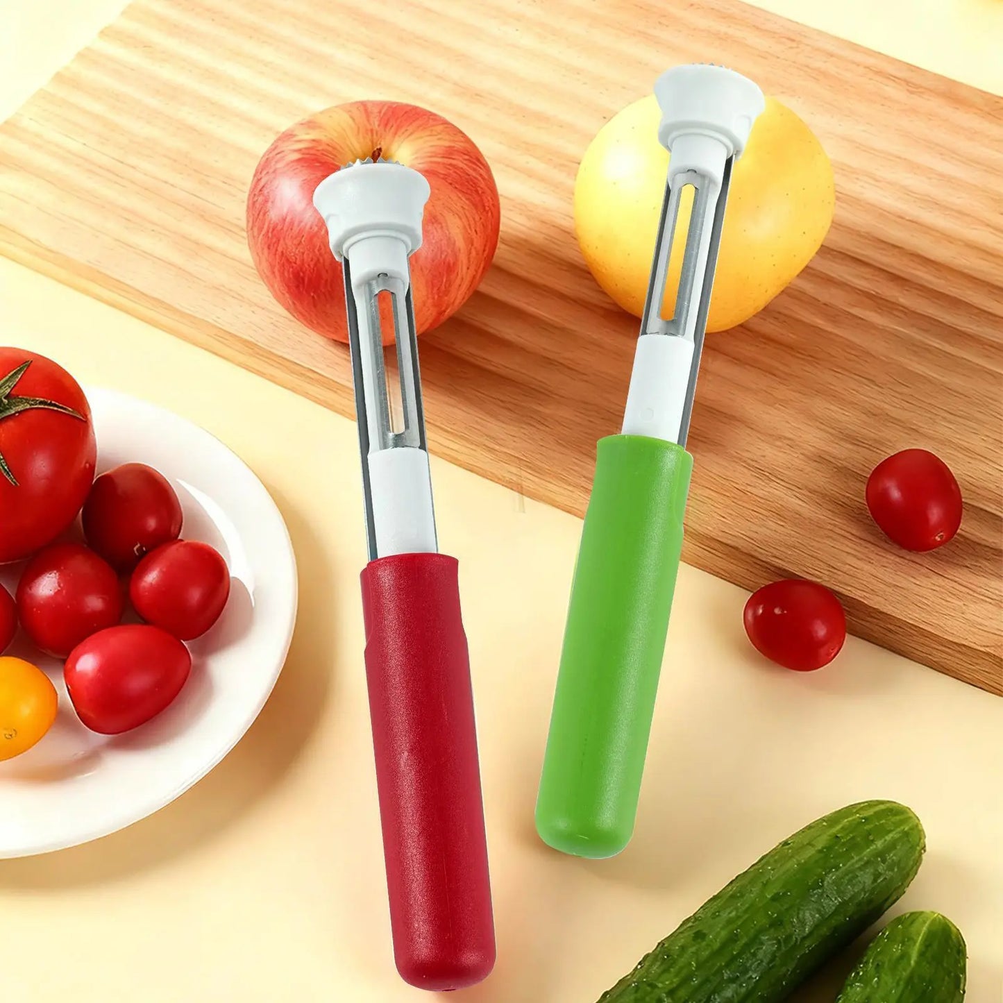 2-in-1 Apple Corer and Peeler with Stainless Steel Blades