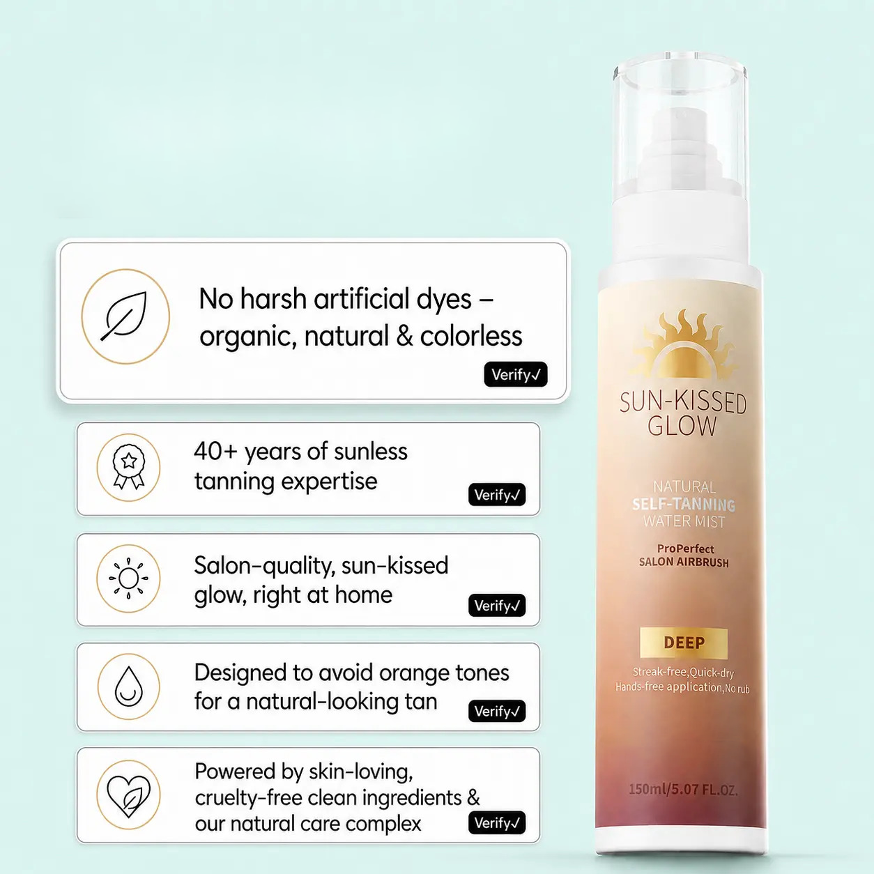 Deep Gradual Self-Tanning Mist, 150 mL