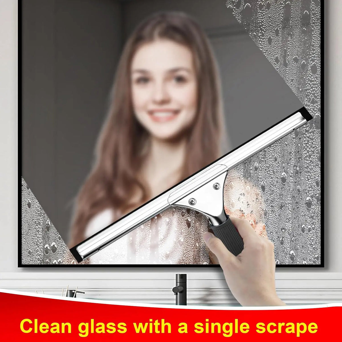 14-Inch Glass Squeegee for Windows, Shower Doors and Car Glass