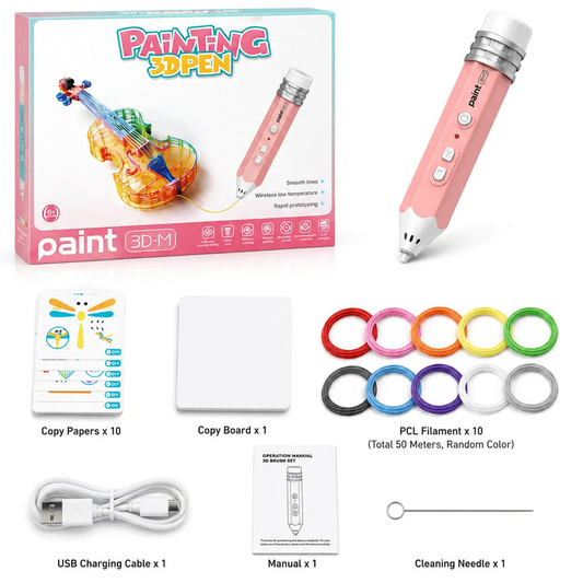 3D Printing Pen with Filament, USB Charging and DIY Drawing Kit