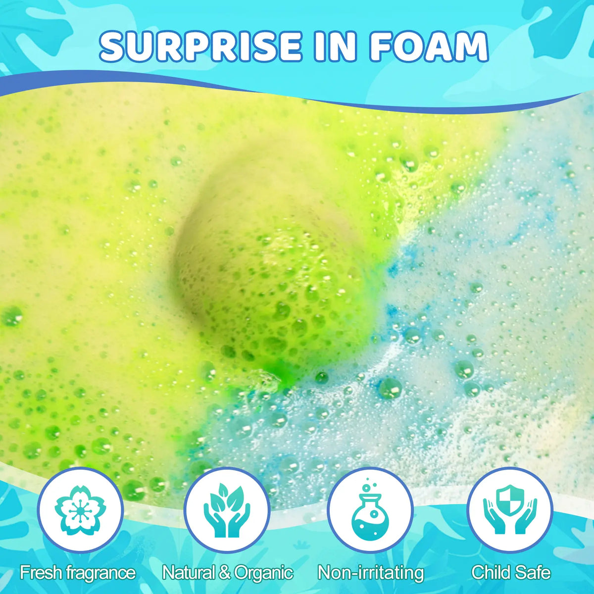Dinosaur Egg Bath Bomb Gift Set with Surprise Toys for Kids