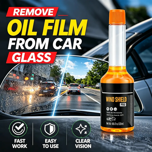 120ml Car Windshield Oil Film Cleaner, Glass Stain and Residue Remover, 1-4 Pcs