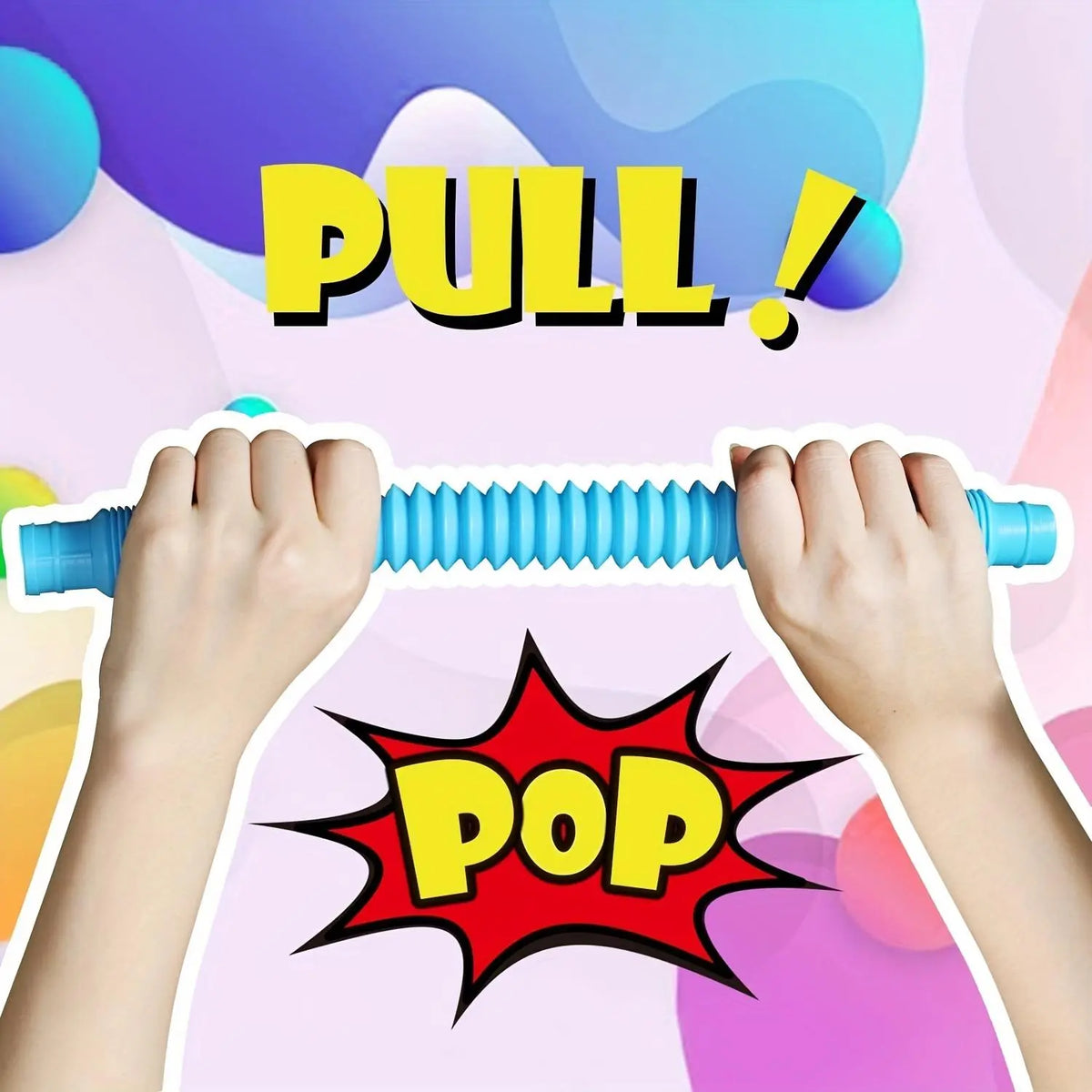 20-Piece Multicolor Sensory Pop Tube Set for Kids