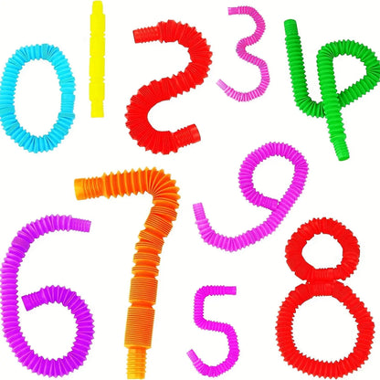 20-Piece Multicolor Sensory Pop Tube Set for Kids
