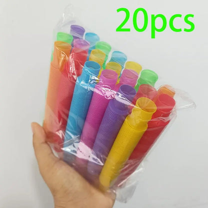 20-Piece Multicolor Sensory Pop Tube Set for Kids
