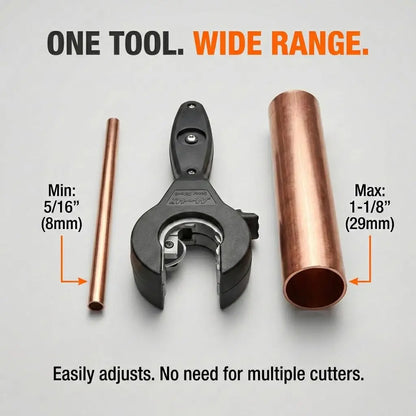Ratcheting Tubing Cutter for Copper, PVC and Soft Metal Pipes, 6-29mm