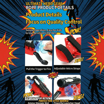 Superhero Wrist Web Launcher Toy Set with Glove and Soft Projectiles