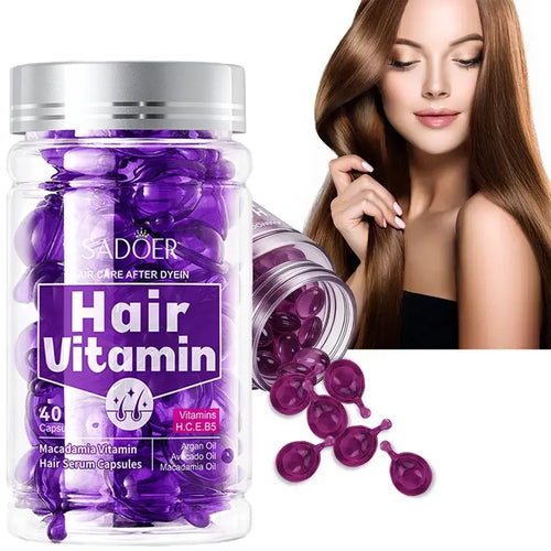 40-Count Hair Serum Capsules with Argan Oil for Dry, Frizzy Hair