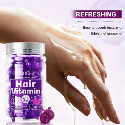 40-Count Hair Serum Capsules with Argan Oil for Dry, Frizzy Hair
