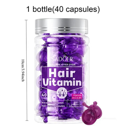 40-Count Hair Serum Capsules with Argan Oil for Dry, Frizzy Hair