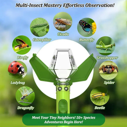Handheld Bug Catcher for Kids with 6X Magnifier, Humane Insect Viewer