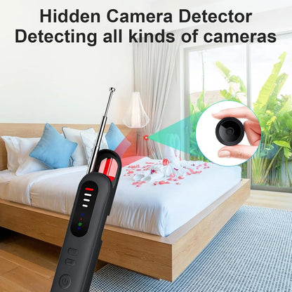 Portable Hidden Camera and Wireless Signal Detector with Magnetic Scan