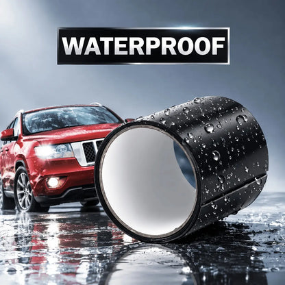 Heavy-Duty Black Waterproof Repair Tape, 4 in x 5 ft